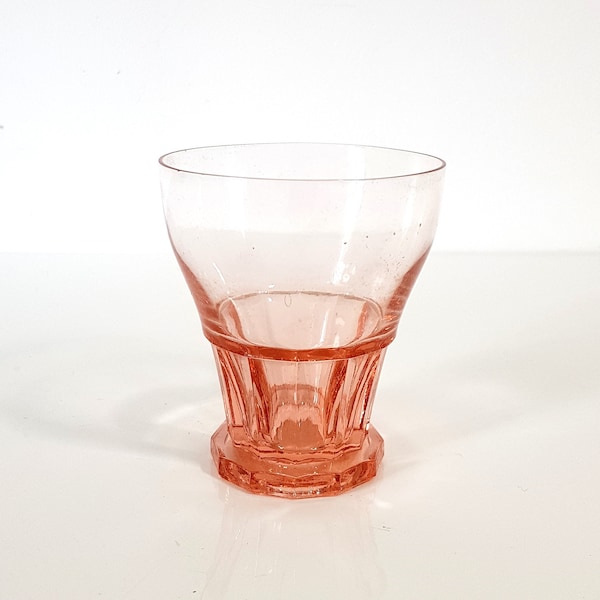 Blush Pink Tumbler Glass, Pink Glassware Vintage, Pink Depressionglass, Pink Tumbler Glass