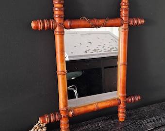 大型フランスアンティーク三つ折りミラー、ヴィンテージ三連ミラー