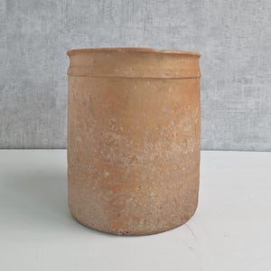 Tarro antiguo francés para confitar, tarro de terracota para conservas, decoración rústica de granja, maceta vintage, utensilio de cocina francés de principios del siglo XX
