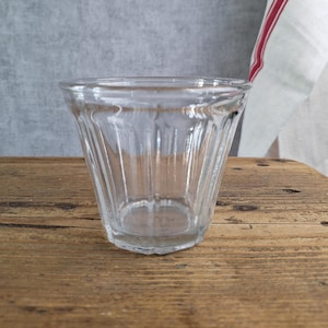 Großes konisches Glas Marmeladenglas Französisch Vintage, Confiture-Einmachglas geripptes mundgeblasenes Glas-Geleeglas Vintage, Confiture-Topfglasgläser