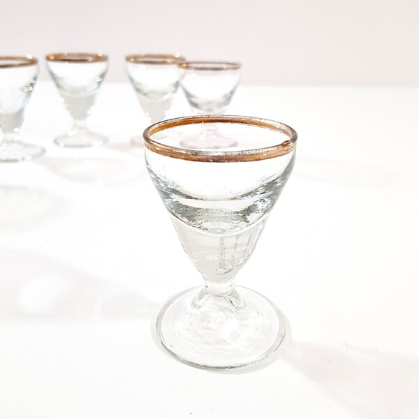 Set of 6 Glassware Liquor Glasses, French Bistro Glasses, Alcohol Gifts Vintage Shot Glasses,Glassware Liquor Glasses, Cherry Glasses,