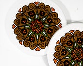 Set of 2 Metal Burner Cover Scandinavian Style, Folk Art Metal Electric Stove Burner Covers, Vintage Metal Burner Cover, Stove Top Cover,