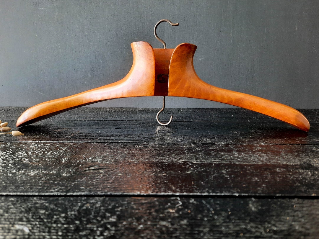Large French Vintage Wooden Coat Hanger Bridesmaid Hanger Wood Etsy