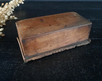 Boîte en bois à queue d'aronde avec couvercle, joints en queue d'aronde de boîte en bois vintage, rangement de boîte de bureau en bois, organisation de bureau