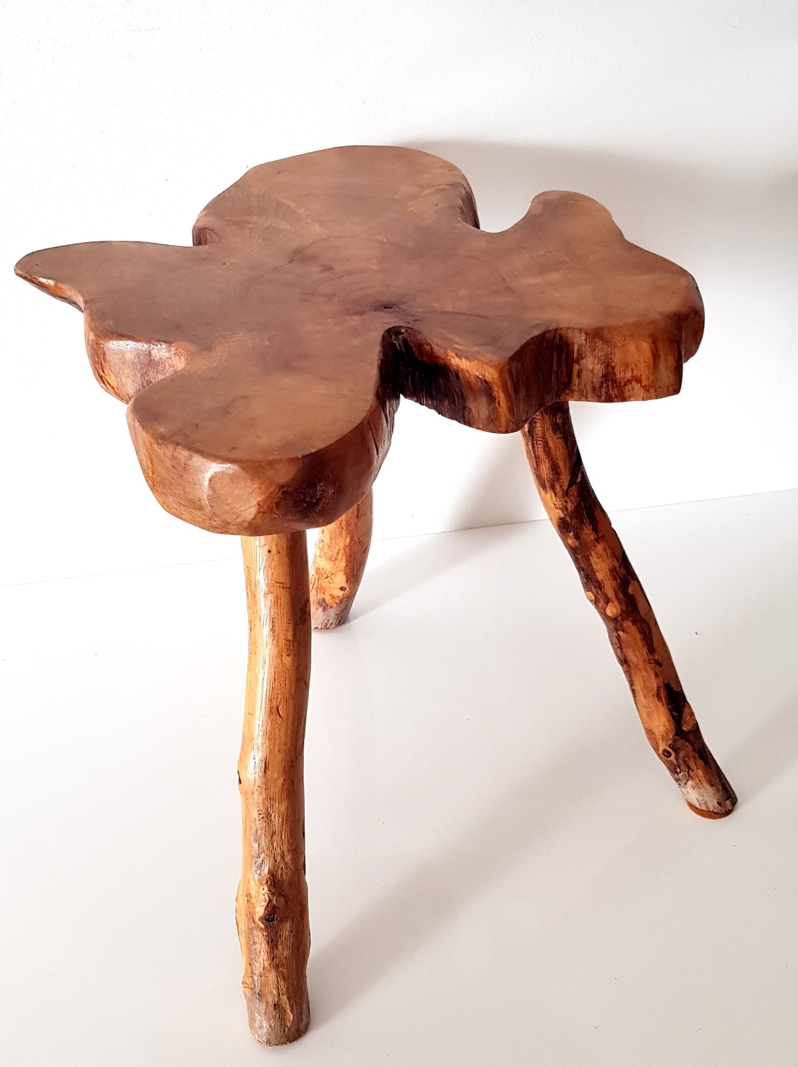 Handmade French Vintage Small Table Tree Branch Wood Coffee Etsy