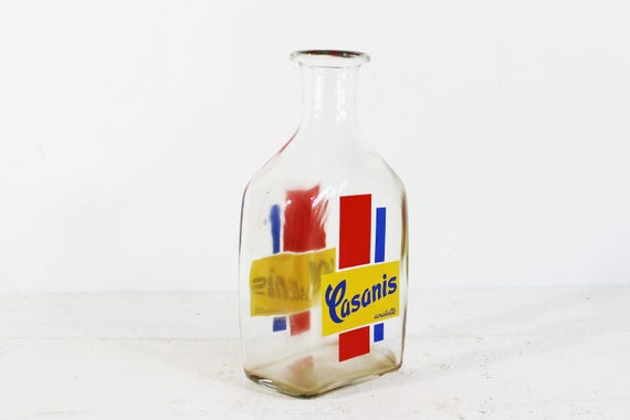 French Vintage Alcohol Bottle Paris Carafe Bistro Decor 1960s Etsy