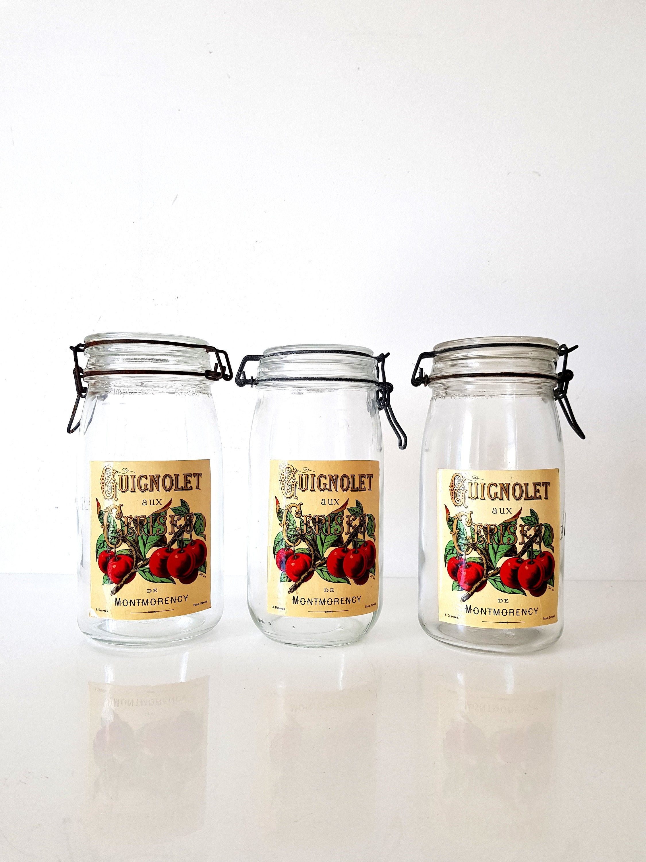 Le Parfait Jar With Label French Vintage Canning Jars, Vintage Canning Jar  Lids, Glass Canister Jar, Clear Glass Jars With Lids 