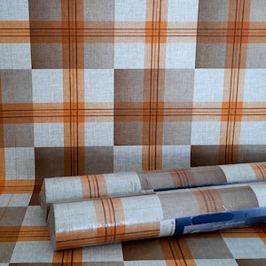 1 bis 3 volle Rolle französische Tapete Tapete Vintage Retro Geometrische Tapete Braun Tapete Waschbar, Tapete Vintage, für EINE