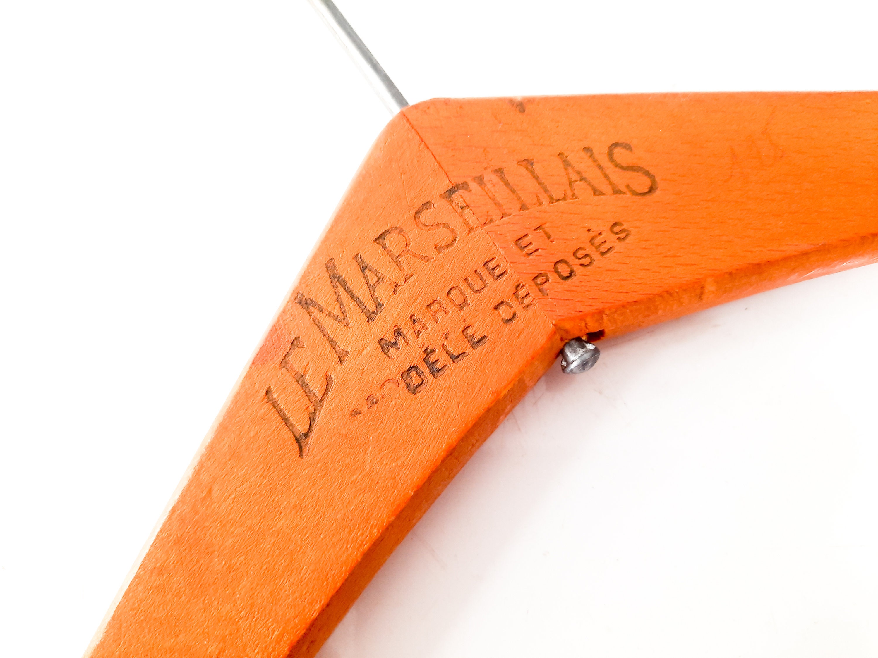 Français Wood Hanger Vintage de Marseille France, Pour Robe Mariée Clothes Hanger