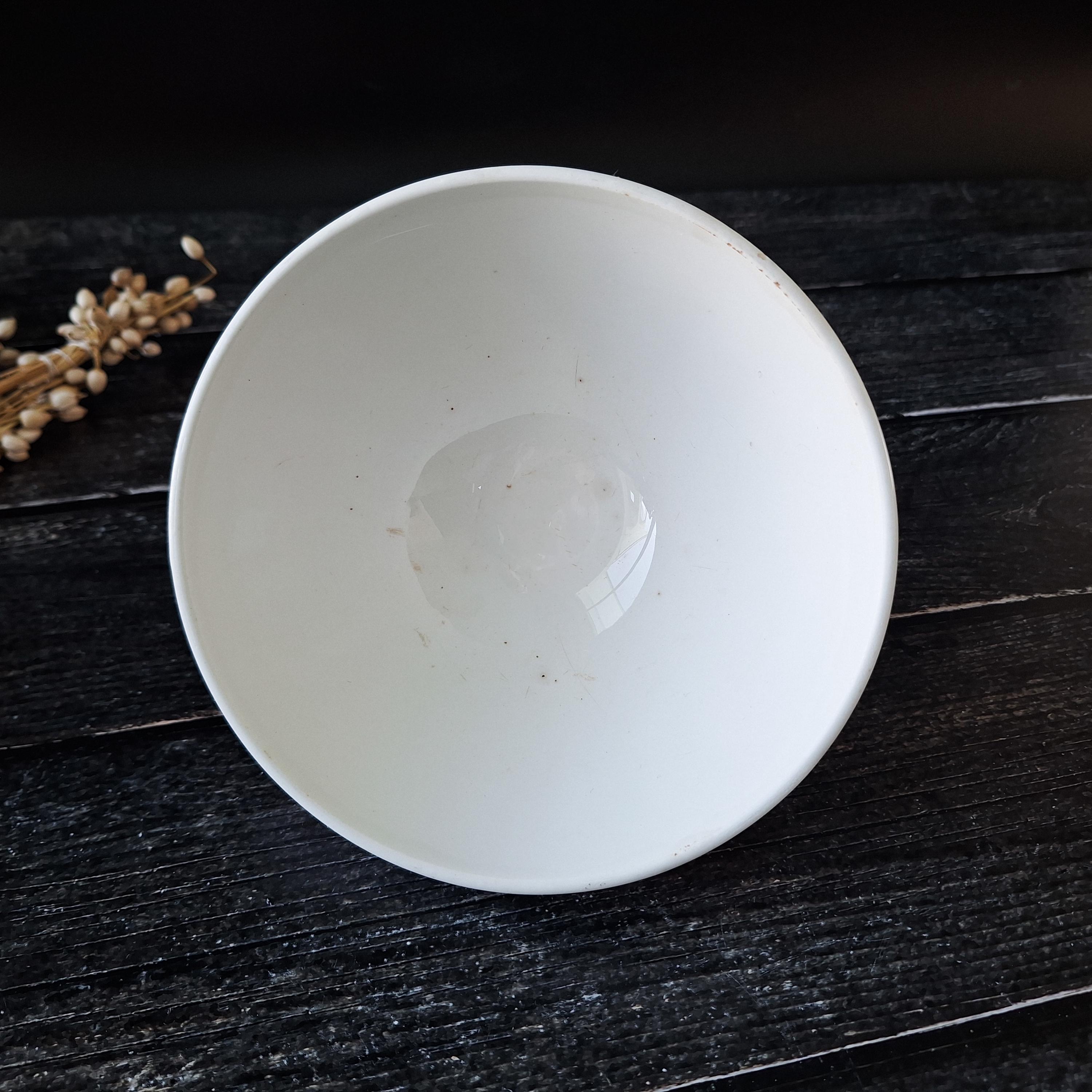 特大カフェオレボウル オレンジと白のボウル 1950年代、ヴィンテージ 