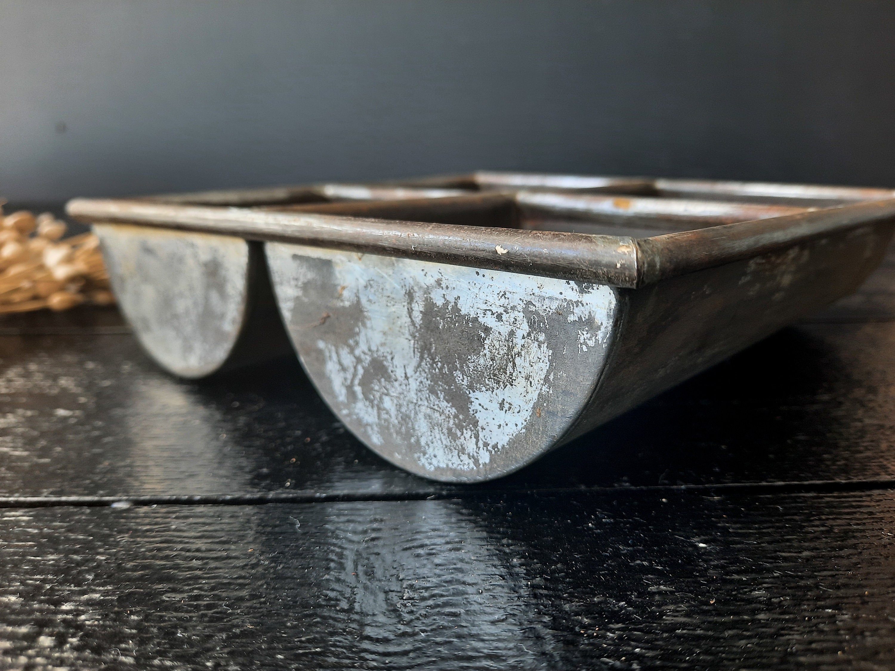 French Vintage Metal Cash Tray for Coins, Old Metal Cash Box, Coin