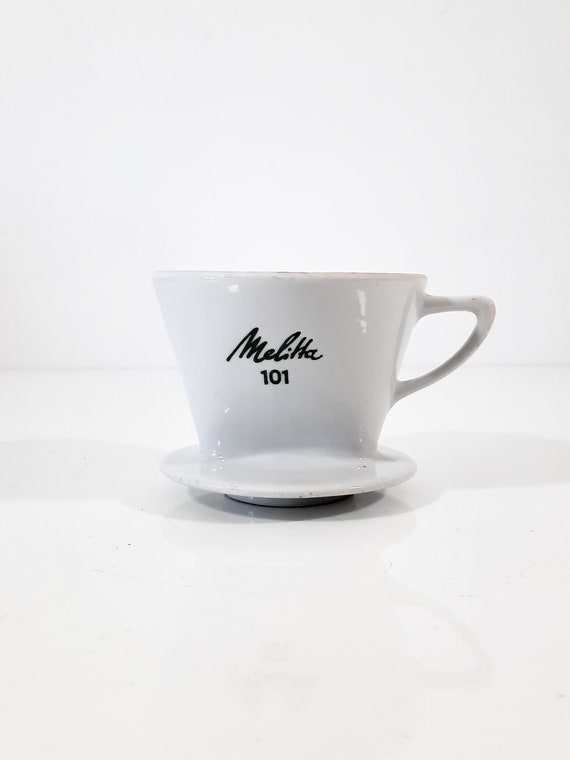 racket Faeröer Vernietigen Vintage Melitta 101 Coffee Filter White Ceramic 1950 3 Holes - Etsy