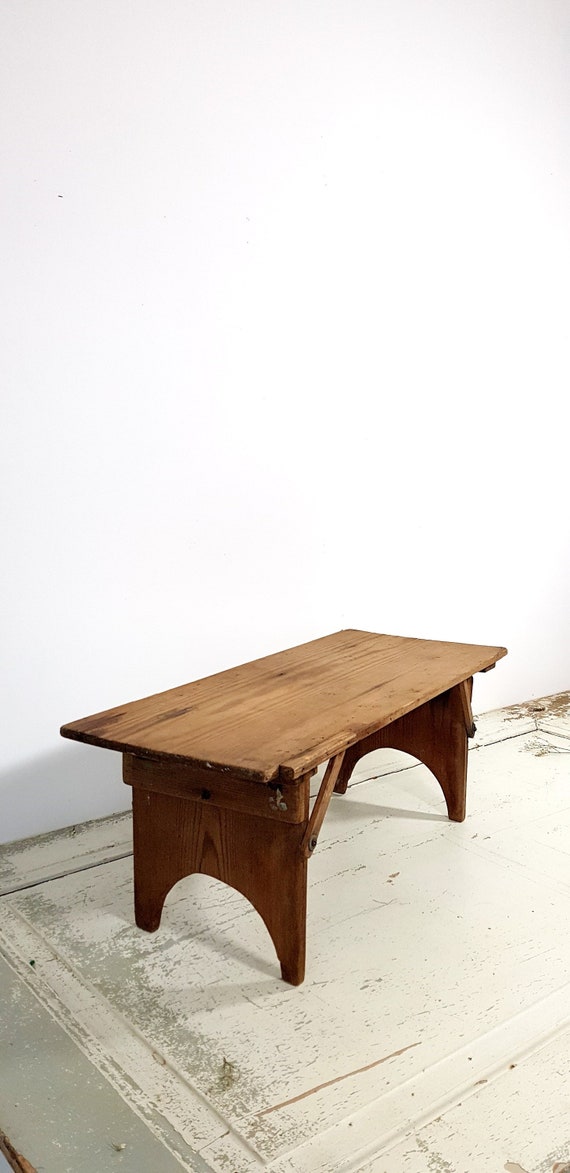 French Antique Adjustable Wooden Hospital Bed Tray Table Etsy