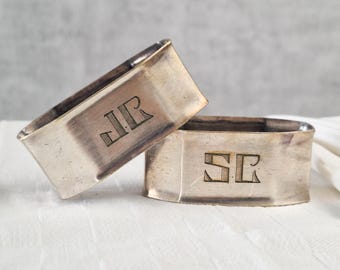 インターナショナルの大型スターリングシルバーナプキンリングナプキン