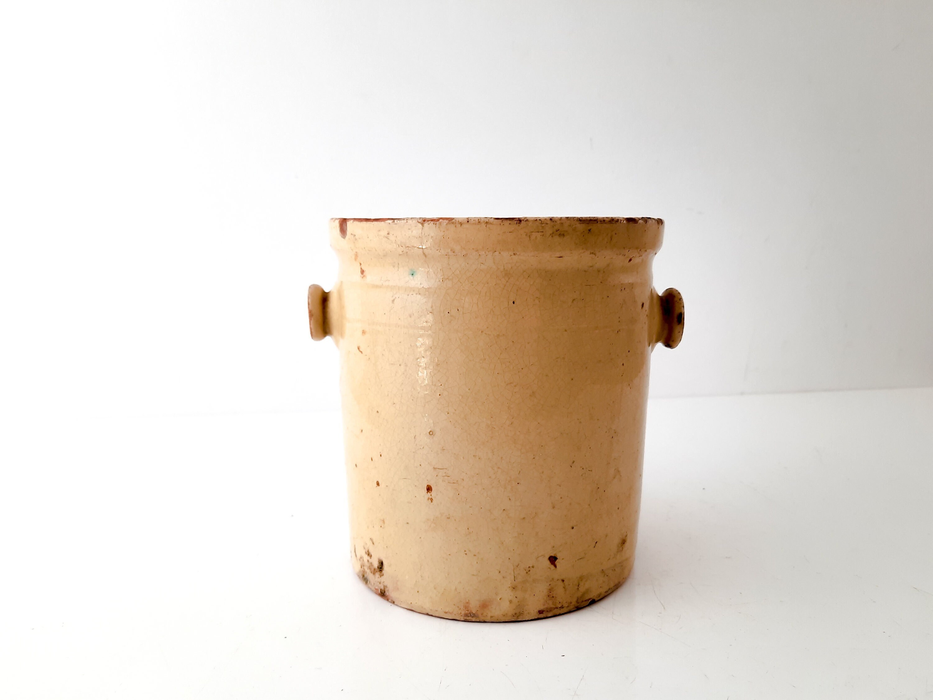 pot Glacé Jaune Du 19Ème