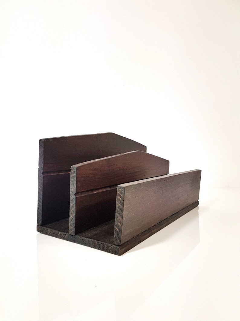 French Wooden Mail Organizer Desk Vintage Wood Letter Holder Etsy