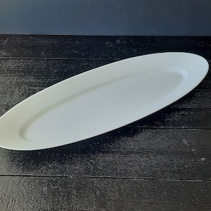 23.5&quot; PILLIVUYT Extra Large White Ironstone Fish Platter, French Bistro Serving Dish, Restaurant Ceramic Farmhouse Kitchen, Holiday Table