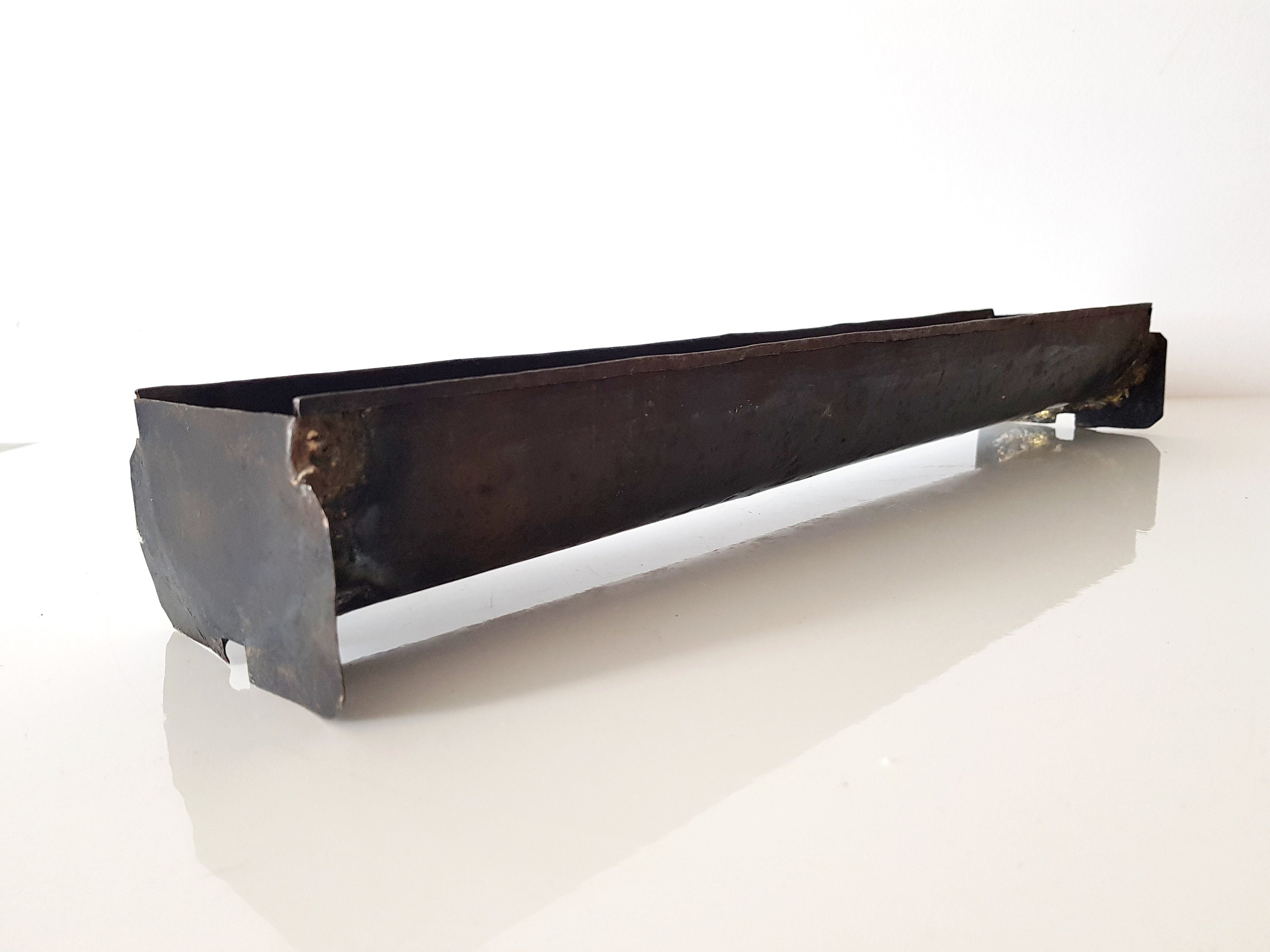 Français Vintage Long Yule Log Pan, Metal Cake Mold 1/2 Roll, Food Photography Props, Pastry Mold, F