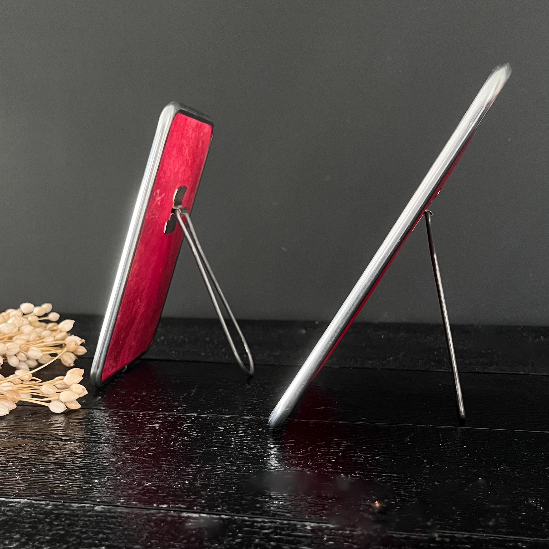 ヴィンテージバーバーミラーのペア、フレンチクロームフレームの卓上