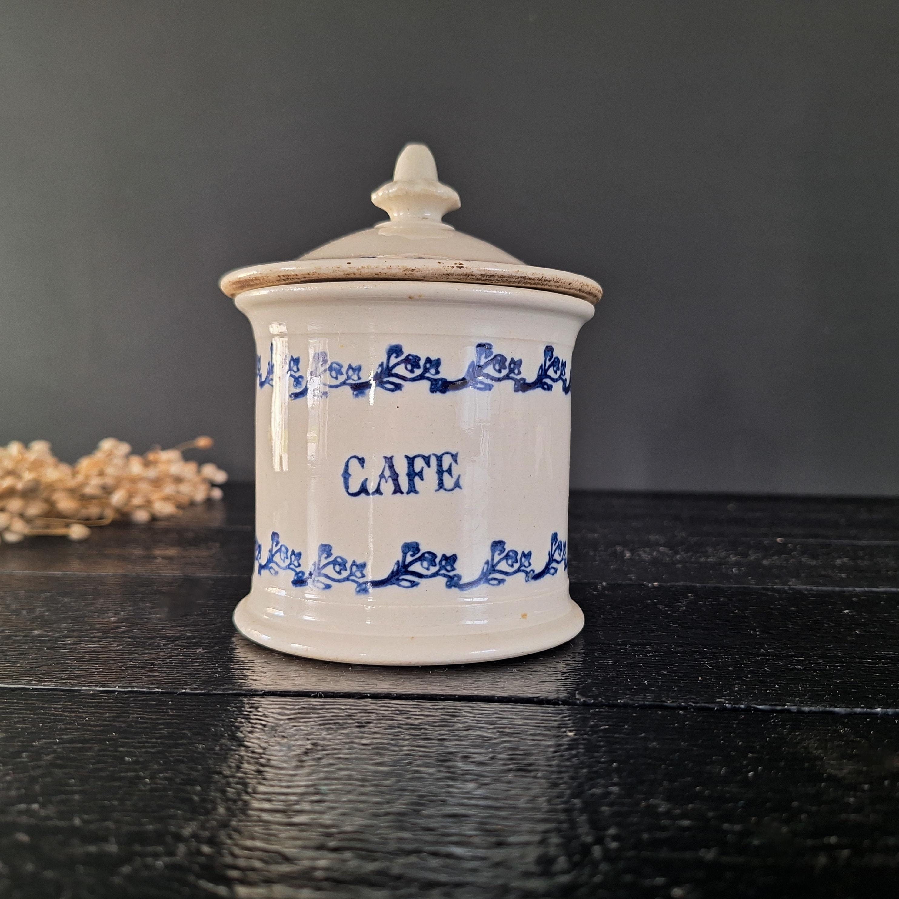 フランス アンティーク St AMAND 陶器製キャニスター 6点セット 蓋なし フランス アンティーク St AMAND 陶器製キャニスター 6点セット 蓋なし