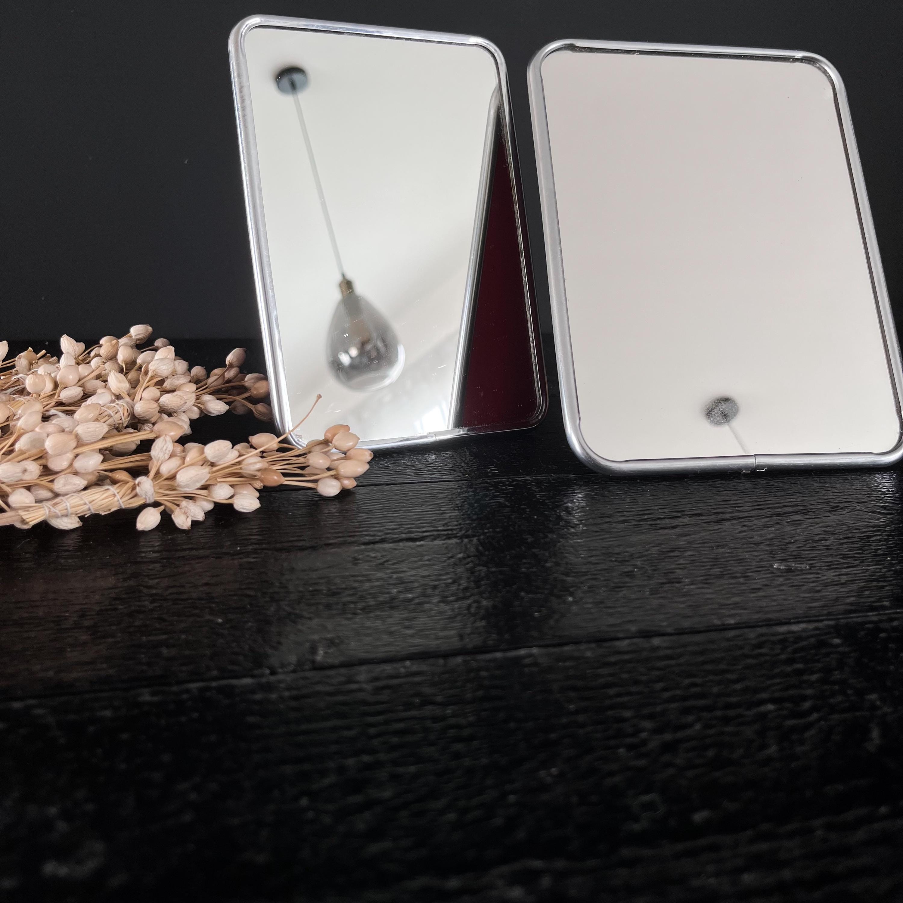 ヴィンテージバーバーミラーのペア、フレンチクロームフレームの卓上