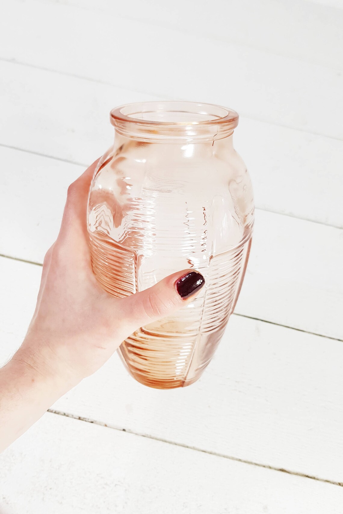 Pink Glass Vase Blush Pink Vase Pink Glass Bud Vase Glass Etsy