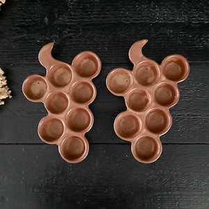 Artisan French Escargot Ceramic Plate Set of 2, Rustic Earthenware Snail Serving Dish