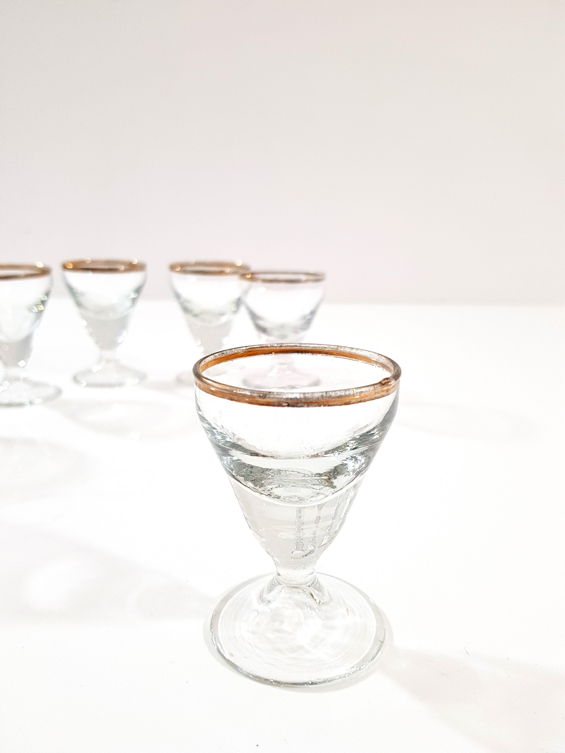 Ensemble de 6 Verres à Liqueur Verrerie, Bistrot Français, Shot Vintage Cadeaux d'alcool, Cerise,