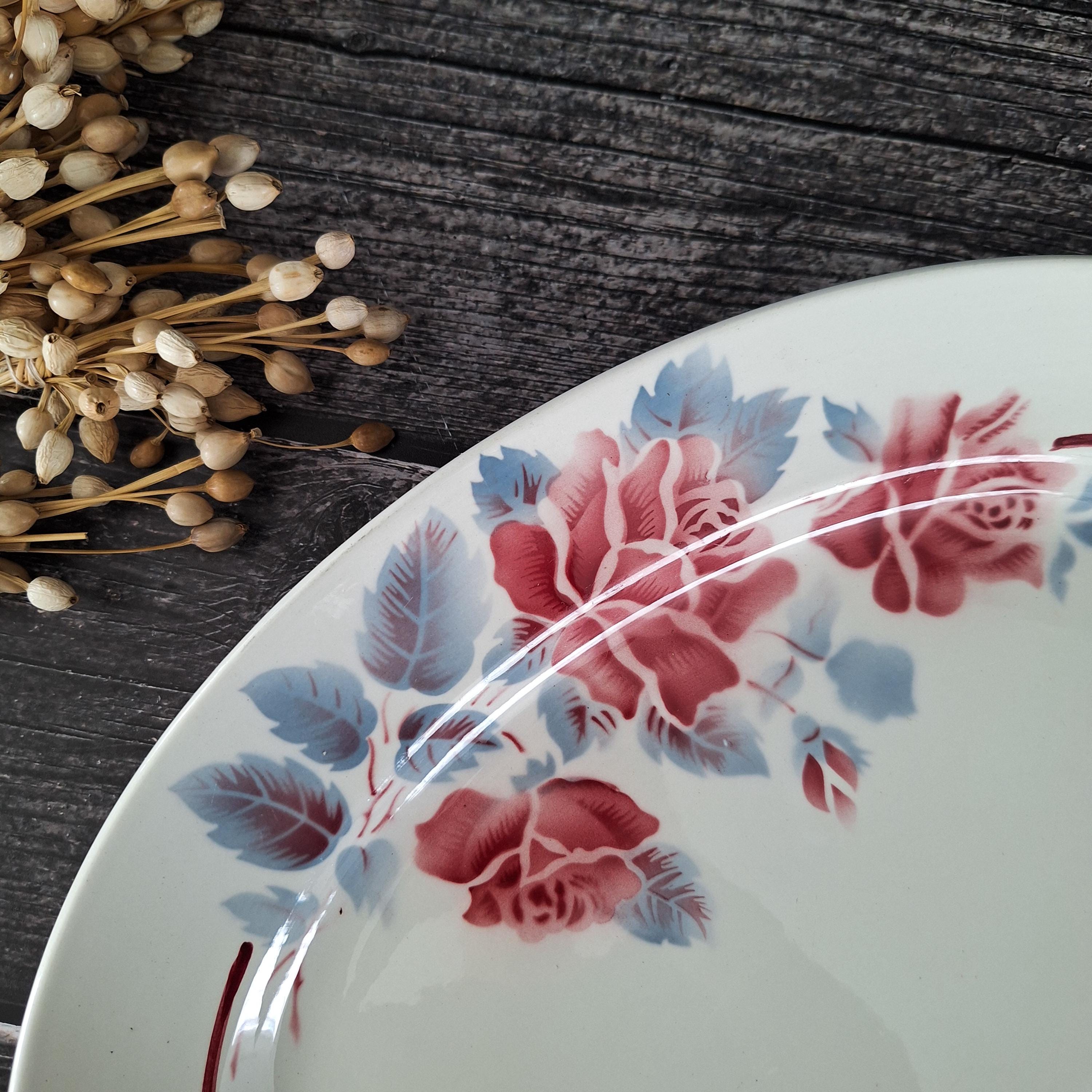 Plat ovale Digoin Sarreguemines Mary-Lou