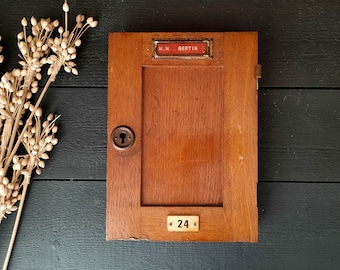 French Vintage Wooden Door 24 from an old Building Mailbox