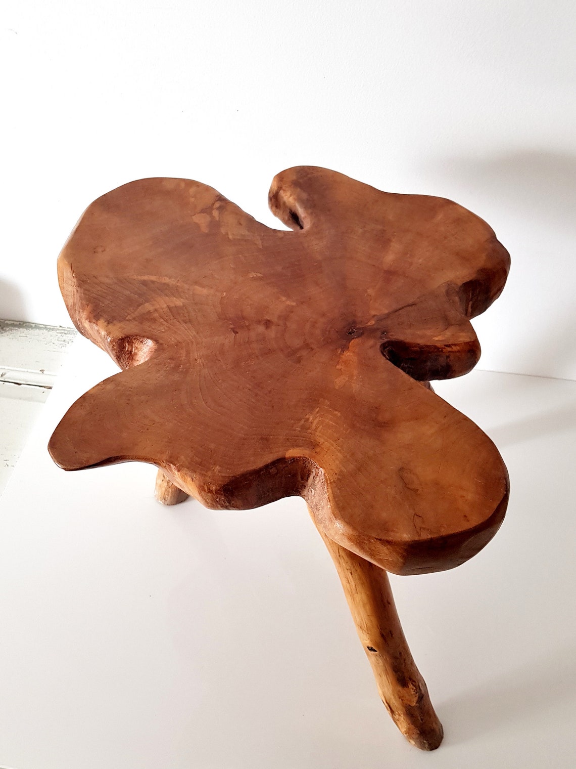 Handmade French Vintage Small Table Tree Branch Wood Coffee Etsy