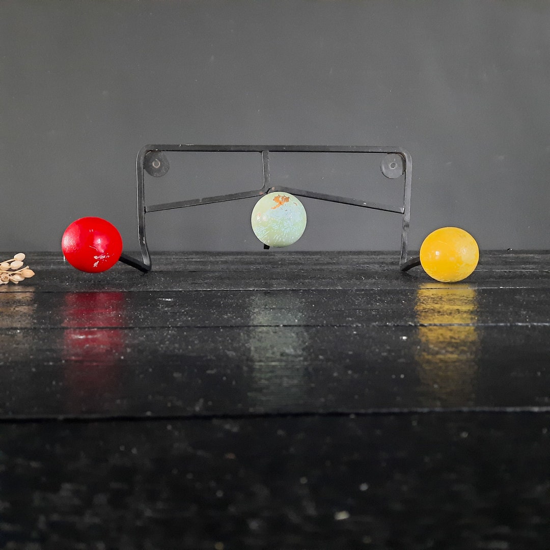 French Antique Atomic Coat Rack, 1950s Mid Century Modern Rack, French ...