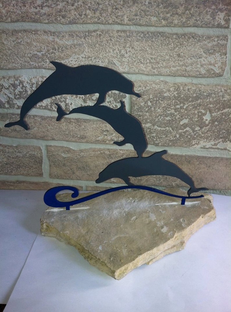 Metal Dolphins Home Decor Etsy