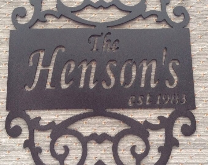 Metal Name Plate Address Plaque Metal Address Block Etsy