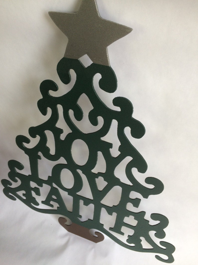 Metal Christmas Tree Metal Wall Hanger Home Decor Etsy