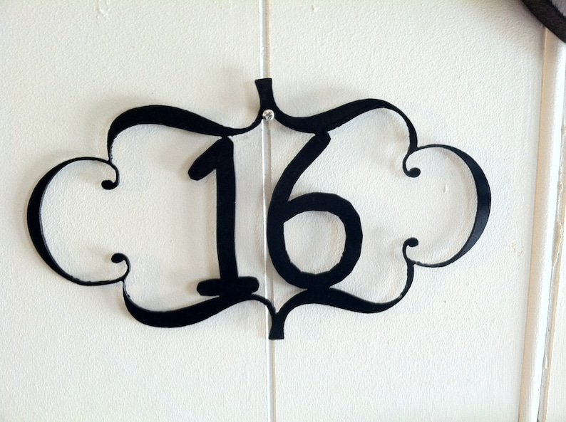 Decorative Metal House Number Plaque Metal Address Plaque Etsy
