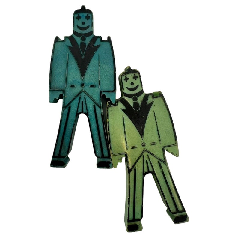 VTG 1960s Bill Ding Type Hard Plastic Balancing Men Clowns Toys 2pc ...