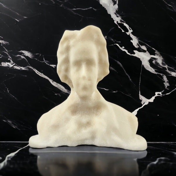 OOAK Albâtre sculpté à la main, cadeau pour professeur d'école à la maison, buste du président Andrew Jackson