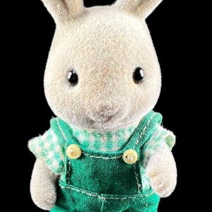 VTG Epoch Tomy Sylvanian Families Doll ROCKY BABBLEBROOK Grey Rabbit Family image 1