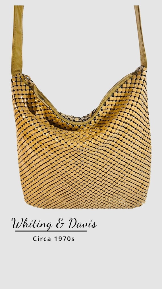 Vintage 1970s Whiting & Davis Mesh Handbag Slouch 