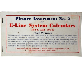 VTG 1954 E-Line Systems kalenders fotoassortiment 2 lithokunstboekjes 24-delig