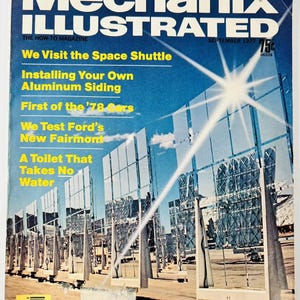 Vintage Sept 1977 Mechanix Illustrated Magazine Largest Array of Solar Mirrors