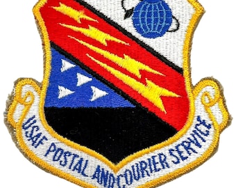 VTG Pre-1975 Air Force USAF Postal & Courier Service Embroidered Sew-On Patch