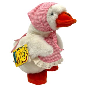 VTG 1980s Prestige Toy Co Korea DUCK-DUCK Stuffed Animal Plush Mother Goose