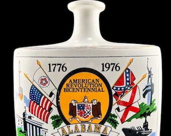 Dekanter do wody i alkoholu Frazier Heritage China Waterfill i Dekanter do napojów alkoholowych VTG 1976, dwusetna rocznica ALABAMA