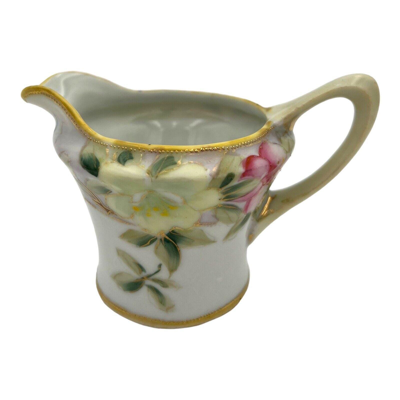 Antique 1911-21 Nippon Noritake M Morimura Creamer Green & Pink