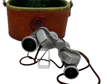 VTG Occupied Japan FE Far Eastern Sales Co Small Field Binoculars & Case 7x18