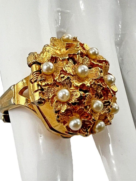 VTG Roselu Lucerne GoldTone Cocktail Cluster Watc… - image 1