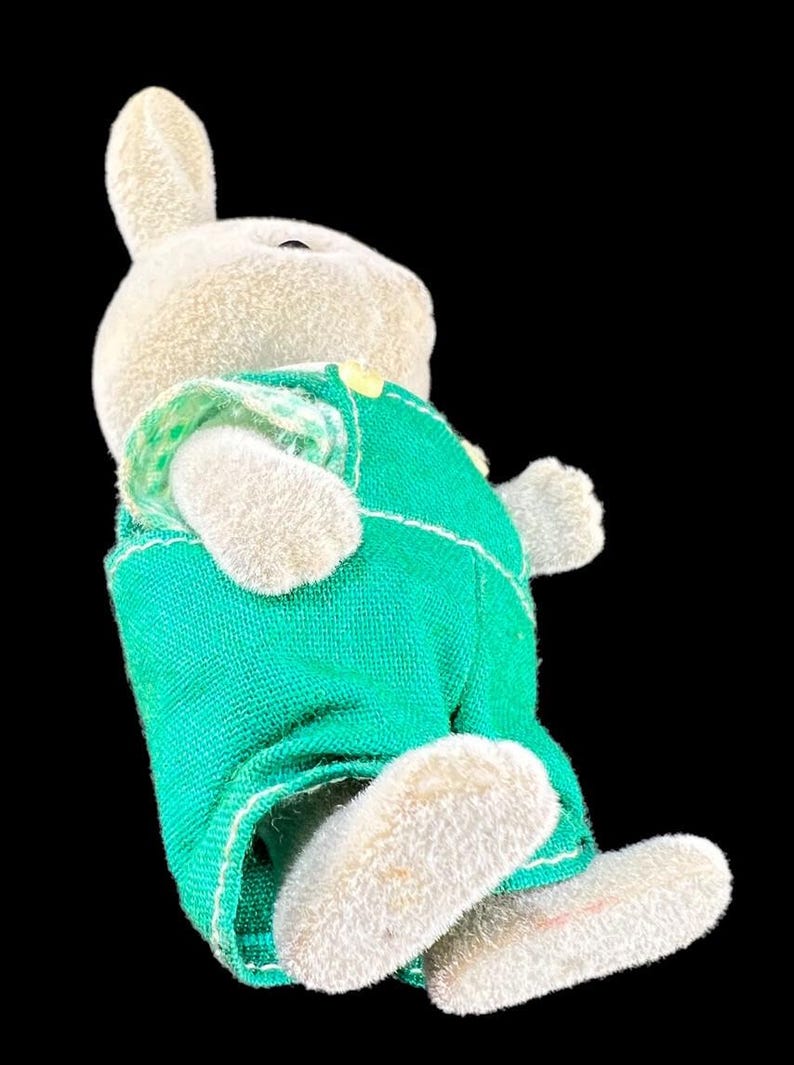 VTG Epoch Tomy Sylvanian Families Doll ROCKY BABBLEBROOK Grey Rabbit Family image 6