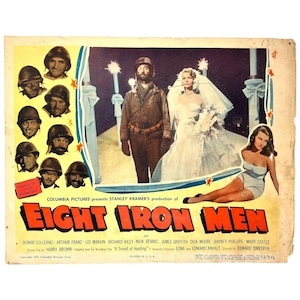 VTG 1952 Galaxy CARD Coverage Card Cover Acht Iron Men Hochzeitsszene Lee Marvin
